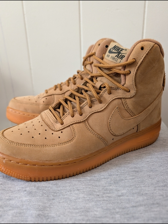 Nike Other - Nike Air Force 1 High '07 LV8 WB "Flax" sneakers in a tan suede material. [1, 2]